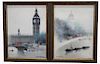 H Mann, (2) Signed Thames River Paintings
