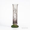 Daum Nancy Monumental Art Glass Scenic Vase