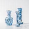 Three Imperial Marbleized Art Glass Vases