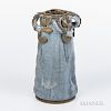 Alexandre Bigot Gilt-metal-mounted Stoneware Vase