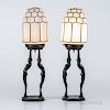 Pair of Frankart Figural Lamps
