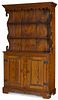 Hard pine pewter cupboard, ca. 1800, 80'' h., 44''