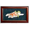 ROYAL DOULTON FRAMED WALL PLAQUE, THE SNOWMAN AND JAMES