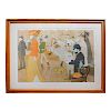 FRAMED GICLEE, TOULOUSE LAUTREC AT THE MOULIN ROUGE