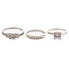 A Trio of Ladies Vintage Rings in 14K & 10K