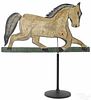 Painted sheet iron horse weathervane, 20th c., 23