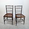 Pair of Spindle-Back Side Chairs