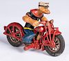 Hubley cast iron Popeye Patrol motorcycle