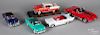 Five scale model cars
