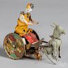 Lehmann Balky Mule tin lithograph wind-up cart