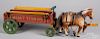 Drive 'em painted wood Heavy Teaming toy wagon,
