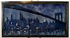 NY Skyline - Painting on Velvet