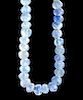 19th C. Ghanaian Glass Blue Trade Beads Strand