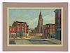 Giovanni Martino (1908-1997) "Study for Rector and Main Streets"