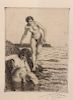 ANDERS ZORN ETCHING, PENCIL SIGNED, NUDE