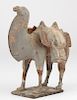 Chinese Tang Dynasty Pottery Figure of a Camel