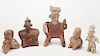 Group of 5 Pre Columbian Nayarit Pottery Figures