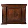 Continental Inlaid Oak Side Cabinet