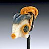 Published Miniature Greek Glass Pendant - Ram's Head
