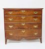 American Federal Tiger Maple Chest of Drawers, circa 1810