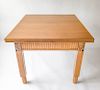 Finnish Carved Oak Jugendstil Expandable Table
