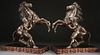 PAIR OF BRONZE MARLEY HORSES AFTER COUSTEAU
