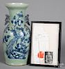 Chinese celadon glaze porcelain vase, etc.