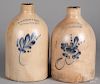 Two G. W. Fulper New Jersey stoneware jugs