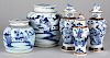 Two Chinese blue and white porcelain ginger jars