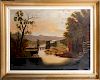 Hudson River, New York, oil on canvas landscape