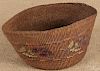 Haida or Tlinget twined basket, ca. 1900, with a