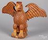 Carved spread winged eagle