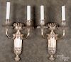 Pair of silver plated sconces