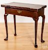 Queen Anne mahogany card table