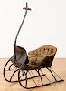 Victorian painted child's sleigh