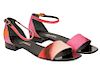Chanel Printed Pink Shoes Patent Heels Sz 38