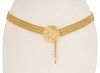 Chanel Gold Chain Belt Lion Buckle 2003