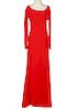 Vintage Valentino Boutique Red Crepe Gown Sz 6