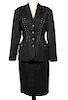 Theirry Mugler Black Laced Skirt Suit Size 10