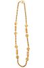 Chanel Gold Tone Chain Necklace CHANEL Charms 34"