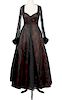 Escada Couture Burgundy Beaded Gown Size 36