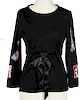 Chanel Black Cashmere & Silk Sweater Sz 40