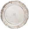 SALVER. MEXICO, 20TH CENTURY. CONQUISTADOR Sterling silver, 0.925. Circular design with lobed edge. Includes “FHZ” monogram.
