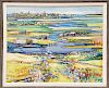 Sybil Goldsmith  Oil on Canvas "Panoramic View of the Town of Nantucket from the Creeks of Monomoy"