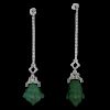Art Deco Diamond and Jade Earrings