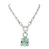 Gucci Horsebit Green Beryl Diamond Necklace in 18k