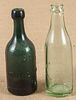 Emerald glass bottle for McKinney, Philadelphia,