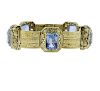 14K Gold Blue Stone Bracelet