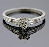 Art Deco Platinum Diamond  Engagement Ring