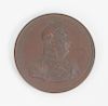 Captain James Lawrence Naval Medal, struck in bronzed copper with naval battle scene on reverse. 64 millimeters.